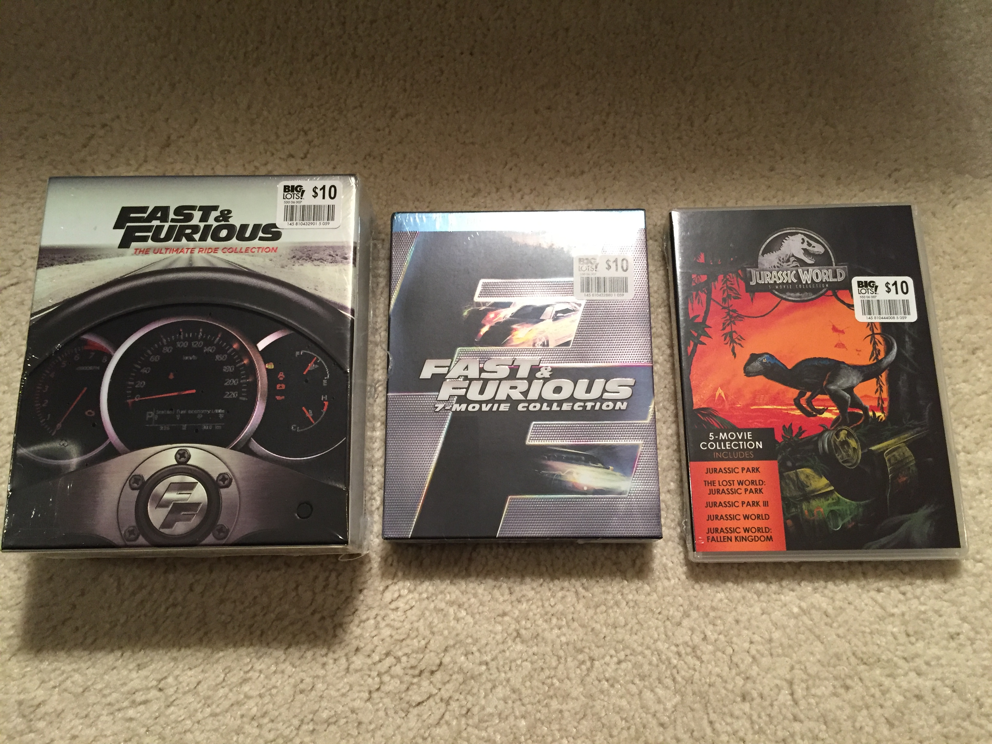 Fast & Furious 7 Movie Collection on Bluray or DVD, $10 each at Biglots B&M - YMMV