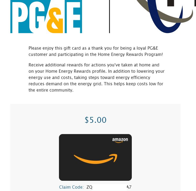 100% Legit!!! PG&E Customer Free $5/$10 Amazon, Walmart, iTunes, Target, Regal, Home Depot, Chili, GameStop, Overstock, Barnes & Noble, Sephora, Maggiano, Groupon Gift Card!!!
