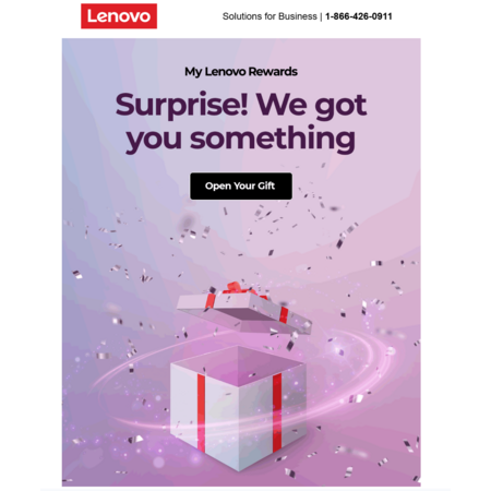 Lenovo Rewards Email Offer: Select/Eligible Members: Surprise Lenovo Rewards Up to $25 Offer (Check Email/Account)