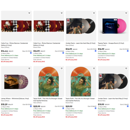 Various Artists Vinyl LP Records (and CDs) Heavily Discounted - Target/BullsEyeDeals on eBay + Free Shipping
