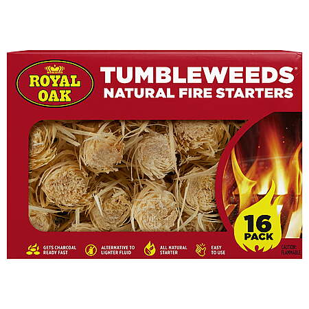 Royal Oak Tumbleweeds Natural Fire Starters, 16 Pack