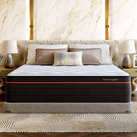 Sweetnight Twilighty 16" Cooling Gel Memory Foam Medium Firm Supportive Hybrid Mattress, Motion Isolation& CertiPUR-US Certified, Adult, King Size $348, Queen $288 + Free Shipping
