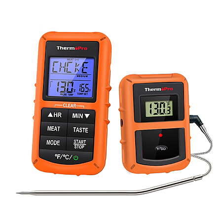 ThermoPro TP07SW Wireless Meat Thermometer for Cooking, Digital Grill Thermometer with Temperature Probe, Smart LCD Screen BBQ Thermometer for Grilling - $16.48 + Free Shipping