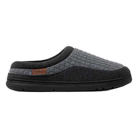 Dearfoams Cozy Comfort Men's Lounge Clog Slipper Dark Grey - $9.99