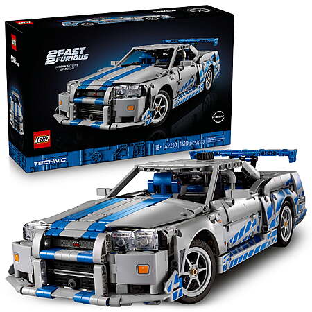1410-pc LEGO Technic 2 Fast 2 Furious Nissan Skyline GT-R (R34) Car (42210) - $111.99 + Free Shipping