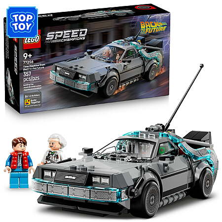 LEGO Speed Champions Time Machine from Back to the Future Building Toy DeLorean- 77256