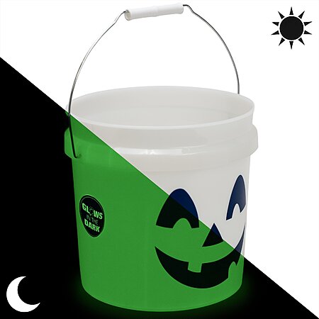 Lowe's Halloween-Glow in the dark 2-gallon Plastic Clear General bucket