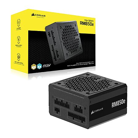 Amazon Resale: CORSAIR RM850e (2025) ATX 3.1 PCIe 5.1 Ready 850W Power Supply – Black Like-New
