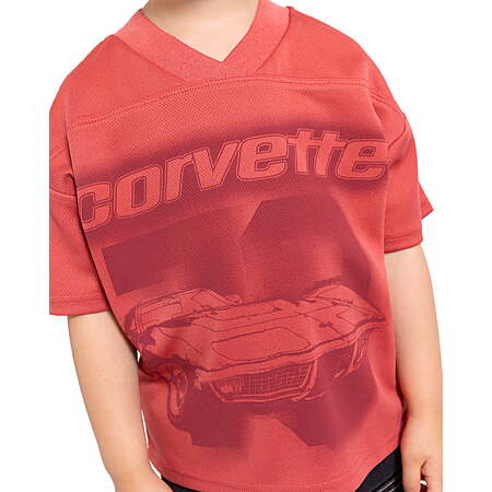 Chevy Corvette Toddler Boys V Neck Graphic Jersey with Short Sleeves, Sizes 12M-5T