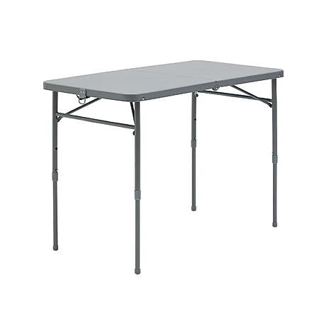 40" x 20" Mainstays Adjustable Height Centerfold Folding Table (Gray)