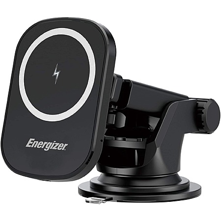 Open-Box: Energizer - Ultimate 15W MagSafe Magnetic Universal 3-in-1 Wireless Car Charger/Mount with Vent, Dash and Windshield Mounts Included - Black from