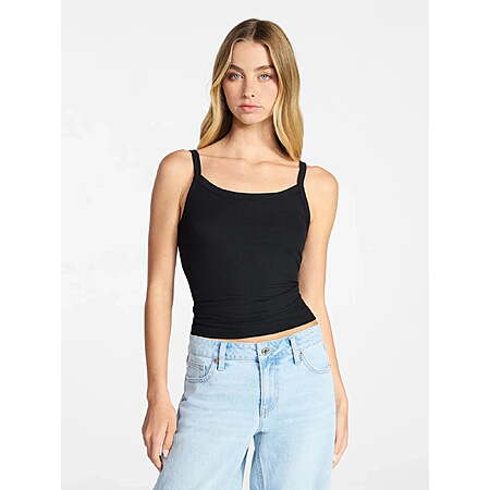 No Boundaries Ribbed Cami Top, 5-Pack, Women's XXS-XXL