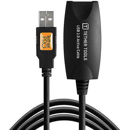16' Tether Tools TetherPro USB 2.0 Active Extension Cable (Black ...