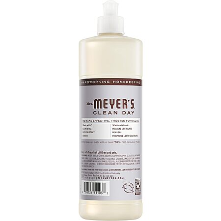 16-Oz Mrs Meyer's Clean Day Liquid Dish Soap (Lavender Scent) $2.80 w/ S&S