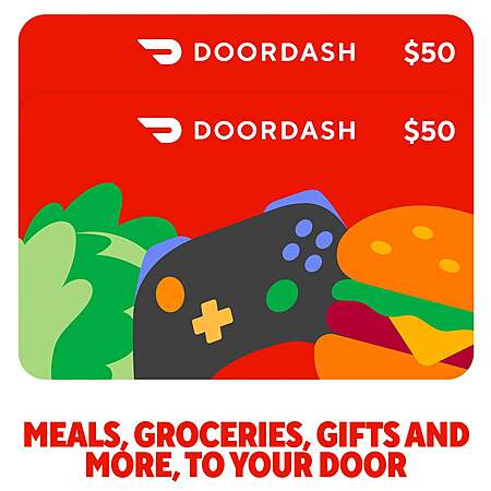 Costco Members: 2-Pack $50 DoorDash eGift Cards (Email Delivery) $80