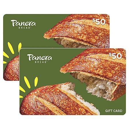 Costco Members: 2-Pk $50 Panera Bread eGift Card (Email Delivery) $80