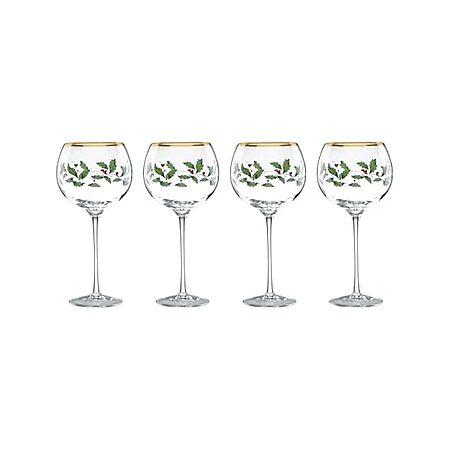 83% Off Lenox Holiday Wine Glasses!