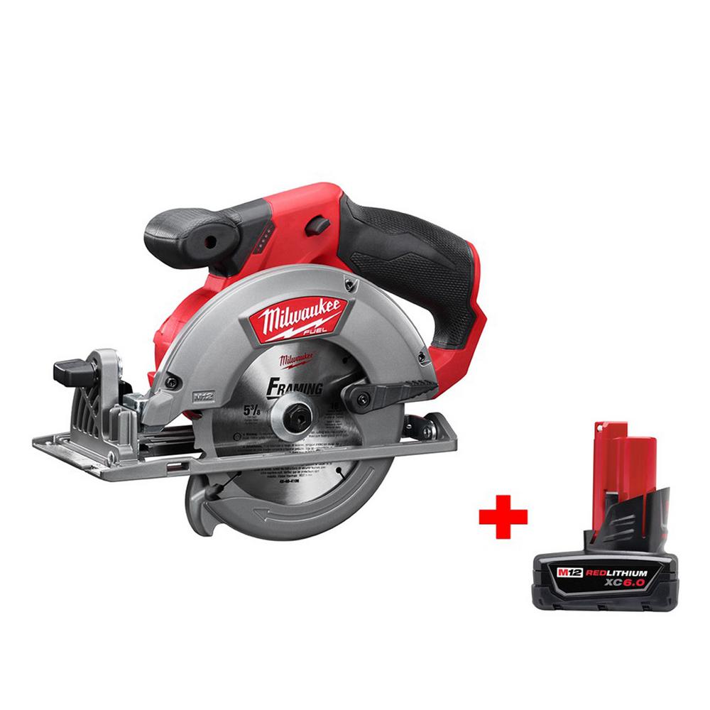 m12 Fuel - Milwaukee Circular Saw with 6amp Battery $150