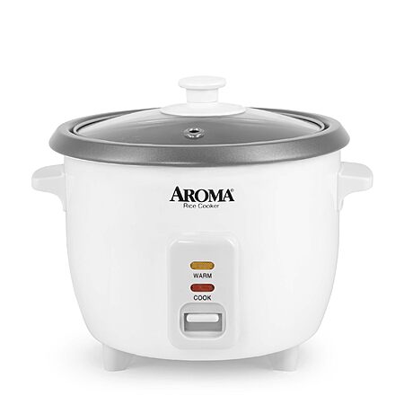Aroma 1.5 Quart 3-Cups Uncooked / 6-Cups Cooked Rice Cooker (White) $18 