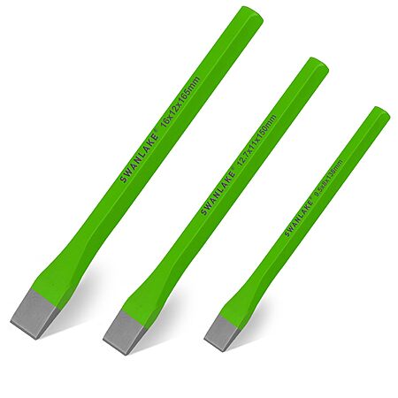 3-Piece Heavy Duty Cold Chisel Set, 3/8-Inch, 1/2-Inch, 5/8-Inch Premium Metal Chisels, Heavy Duty Carbon Steel for Carpentry, Masonry, Woodworking, Stone Chisels $5.99
