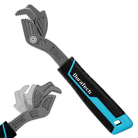 DURATECH 8-Inch Self-Adjusting/Locking Wrench, Adjustable Size 3/8"-1"(9-25mm), CR-V Steel, Non-Slip TPR Handle $9.99