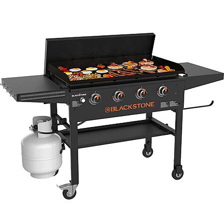Blackstone Original Outdoor Griddle, 4-Burner 36" Flat Top Grill with Hard Cover, Black $297