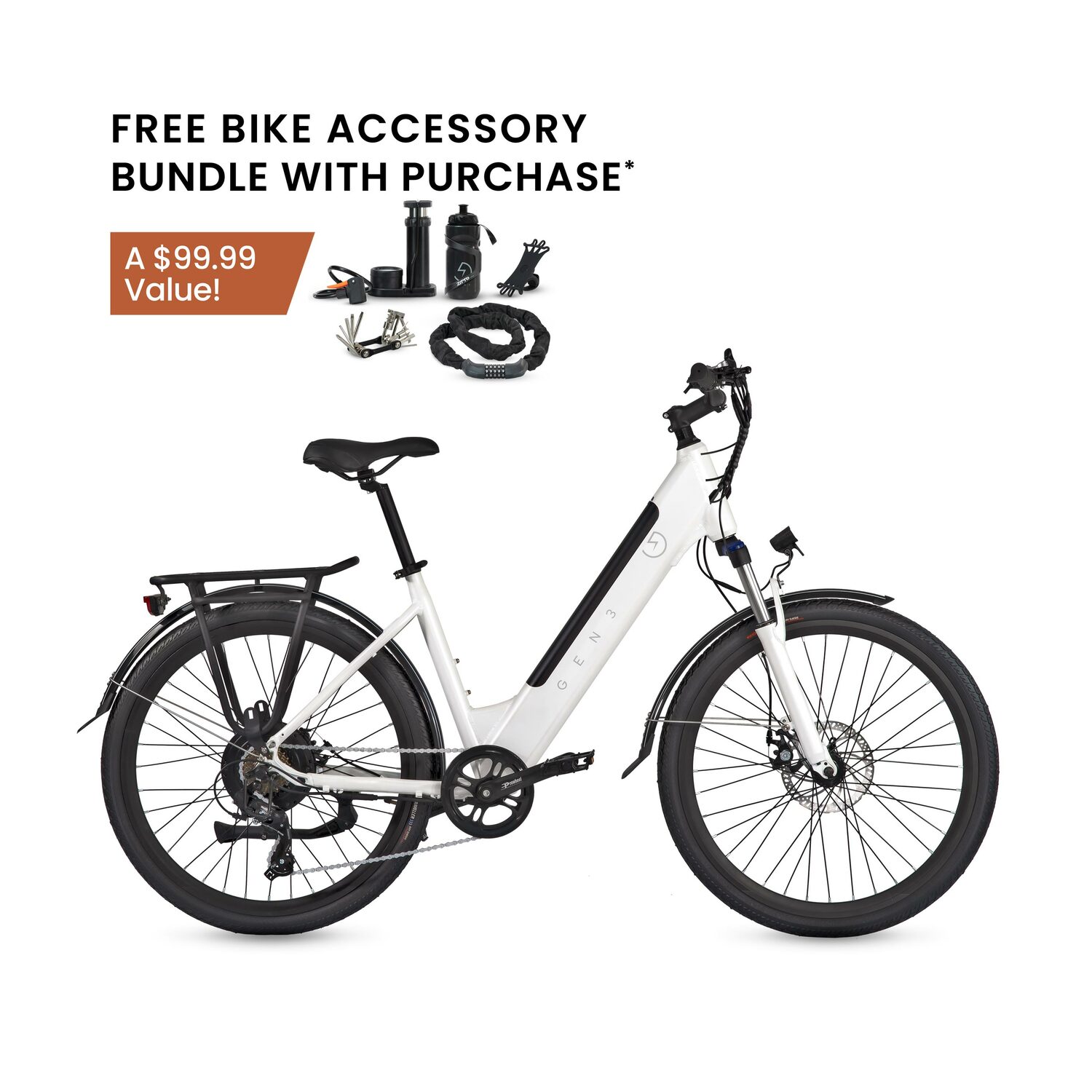 GEN3 The Stride Step Thru 500W E Bike Accessory Bundle 899 More Free S H