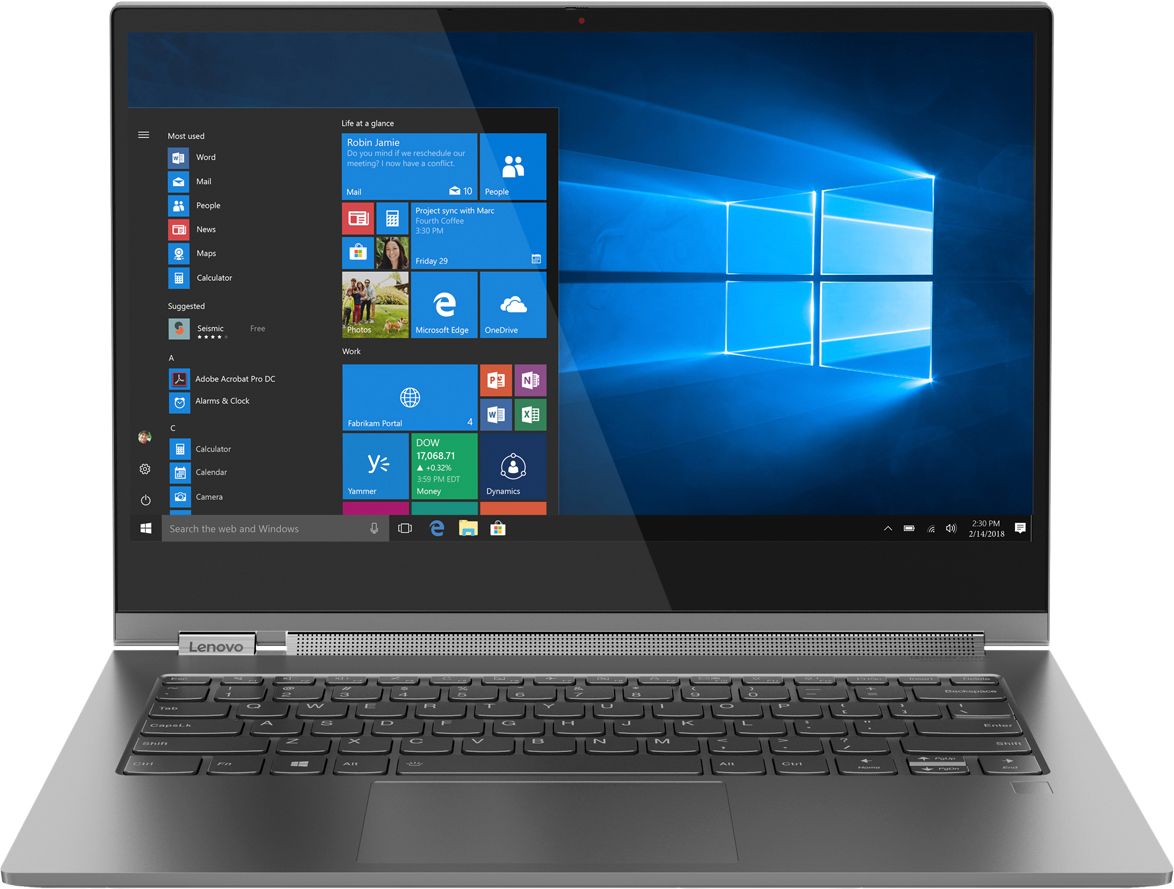 Lenovo - Yoga C930 2-in-1 13.9&quot; Touch-Screen Laptop - Intel Core i7 - 12GB Memory - 256GB Solid State Drive - Iron Gray $900