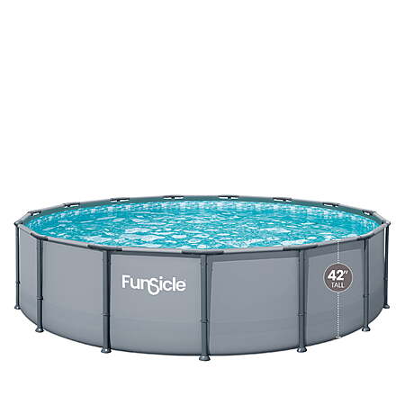 Funsicle 15ft Oasis Above Ground Metal Frame Swimming Pool (w/ FiltraBoost™ 1200S Pump with AutoSkimmer) $248