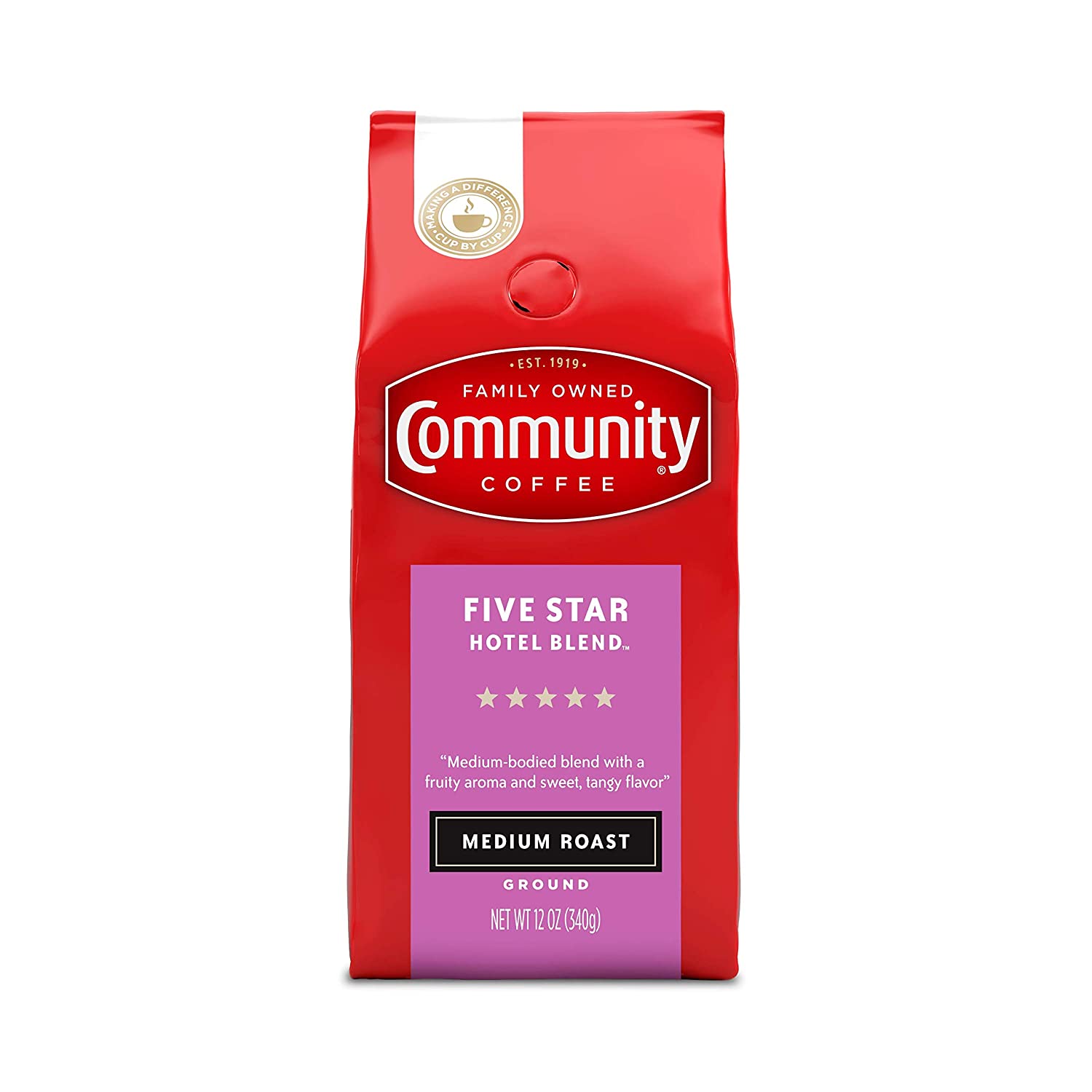 12-Oz Community Coffee Five Star Hotel Blend (Medium Roast Coffee, Ground) $3.13 & More + Free Shipping w/ Prime or $25+