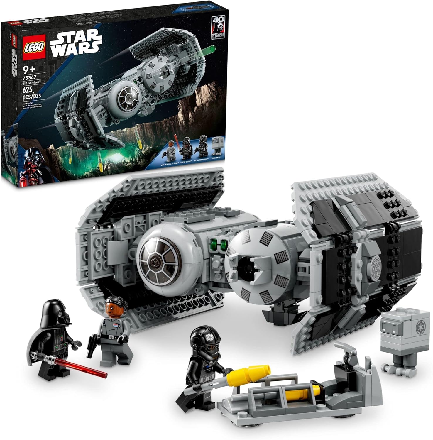 625 Piece LEGO Star Wars TIE Bomber w Gonk Droid Building Set Darth Vader Minifigure 75347 51.95 Free Shipping