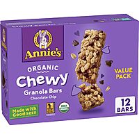 12-Count 0.89oz Annie's Organic Chewy Granola Bars (Chocolate Chip)