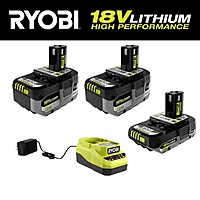 Ryobi ONE+ 18V Li-Ion 2x 4.0 Ah + 2.0 Ah Batteries w/ Charger + Select Tool