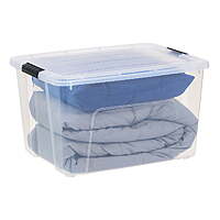60-Quart IRIS Stack & Pull Plastic Storage Box w/ Buckles & Lid (Clear) $7.30 + Free S&H w/ Walmart+ or on $35+