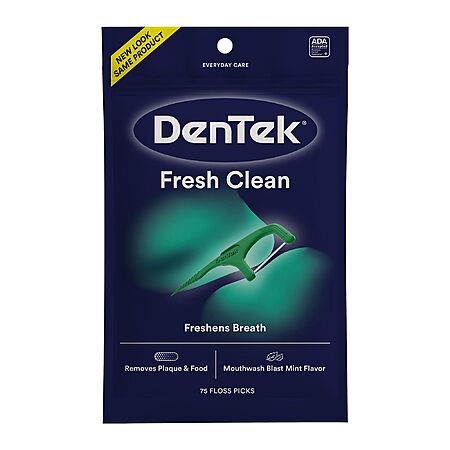 75-Count DenTek Fresh Clean Floss Picks for Extra Tight Teeth - 2025-01-13
