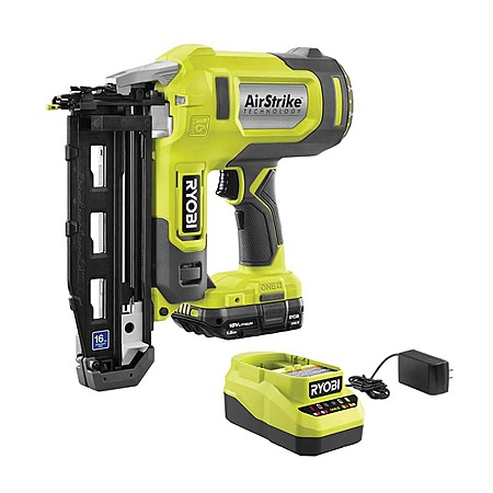 RYOBI ONE+ 18V 16-Gauge Cordless AirStrike Finish Nailer w/ 1.5 Ah Battery and Charger $142.97 + Free Shipping