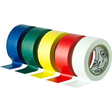 5-Rolls Hyper Tough Indoor Assorted Color Electrical Tape (14'L x 3/4"W) $3.50