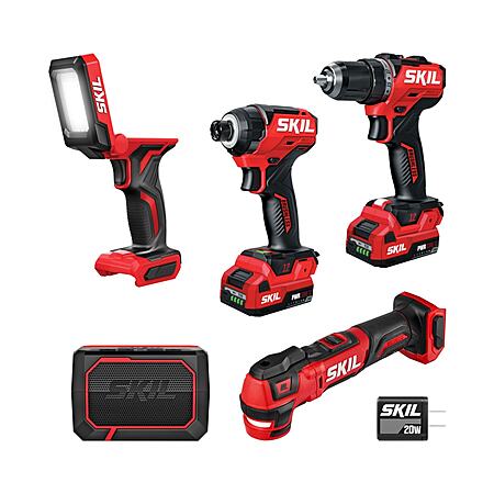 5-Tool Skil PWR Core 12V Brushless Power Tool Combo Kit w/ USB-C Charger $99 + Free Shipping