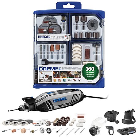 Dremel 4300 Corded Variable Speed Rotary Tool w/ 5 Attachments and 40 Accessories + 160-Piece Accessory Kit $82.49 at Lowe's w/ Free Store Pickup (YMMV)