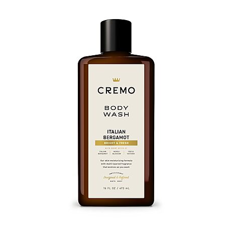16-Oz Cremo Rich-Lathering Body Wash for Men (Italian Bergamot or Vintage Suede) $4.94 w/ S&S + Free Shipping w/ Prime or $35+