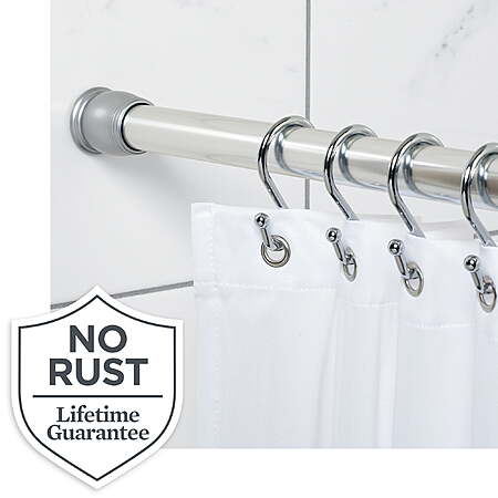 Better Homes & Gardens Easy Hang Extra Long Shower Curtain Rod (50" - 86") $4 + Free S&H w/ Walmart+ or on $35+