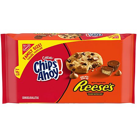 14.25-Oz Family Size CHIPS AHOY! Chewy Chocolate Chip Cookies with Reese's Peanut Butter Cups: 2 for $7.04 ($3.52/ea) w/ S&S + Free Shipping w/ Prime or on $35+