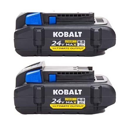 2-Pack Kobalt 24V Lithium-ion Battery (4 Ah) $69 + Free Shipping