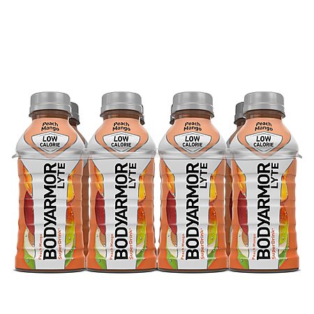 8-Pack 12-Oz BodyArmor Lyte Sports Drink (Peach Mango) $3.74 w/ S&S + Free Shipping w/ Prime or on $35+