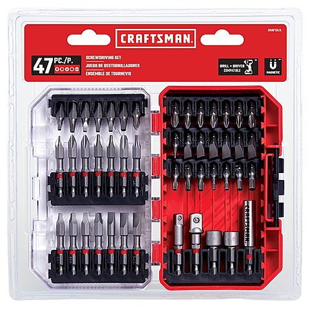 47-Piece CRAFTSMAN Screwdriving Bit Set $9.98 + Free In-Store Pickup at Lowe's