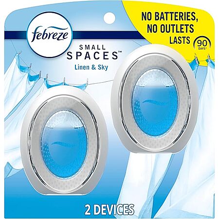 2-Count Febreze Small Spaces Air Fresheners (Linen & Sky or Lavender) $3.22 w/ S&S + Free Shipping w/ Prime or $35+
