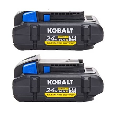 2-Pack Kobalt 24V Lithium-ion Battery (4 Ah) $69 + Free Shipping