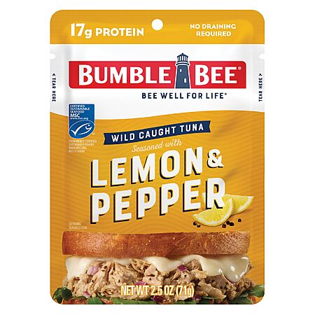 2.5-Oz Bumble Bee Wild Caught Tuna Pouch (Various Flavors) $0.75 w/ S&S + Free Shipping w/ Prime or on $35+
