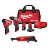3-Tool Milwaukee M12 Combo Kit w/ FUEL Hammer Drill + FUEL Impact Driver + Ratchet $199