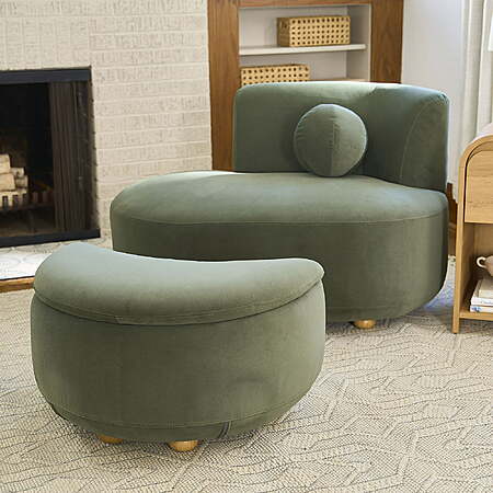 Save on Velvet Chaise & Ottoman Sets
